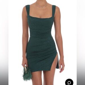 Lucy in the Sky Forest Green Mini Dress